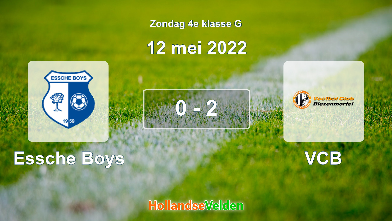 Gespeelde wedstrijd: Essche Boys - VCB 0 - 2 (12 mei 2022)