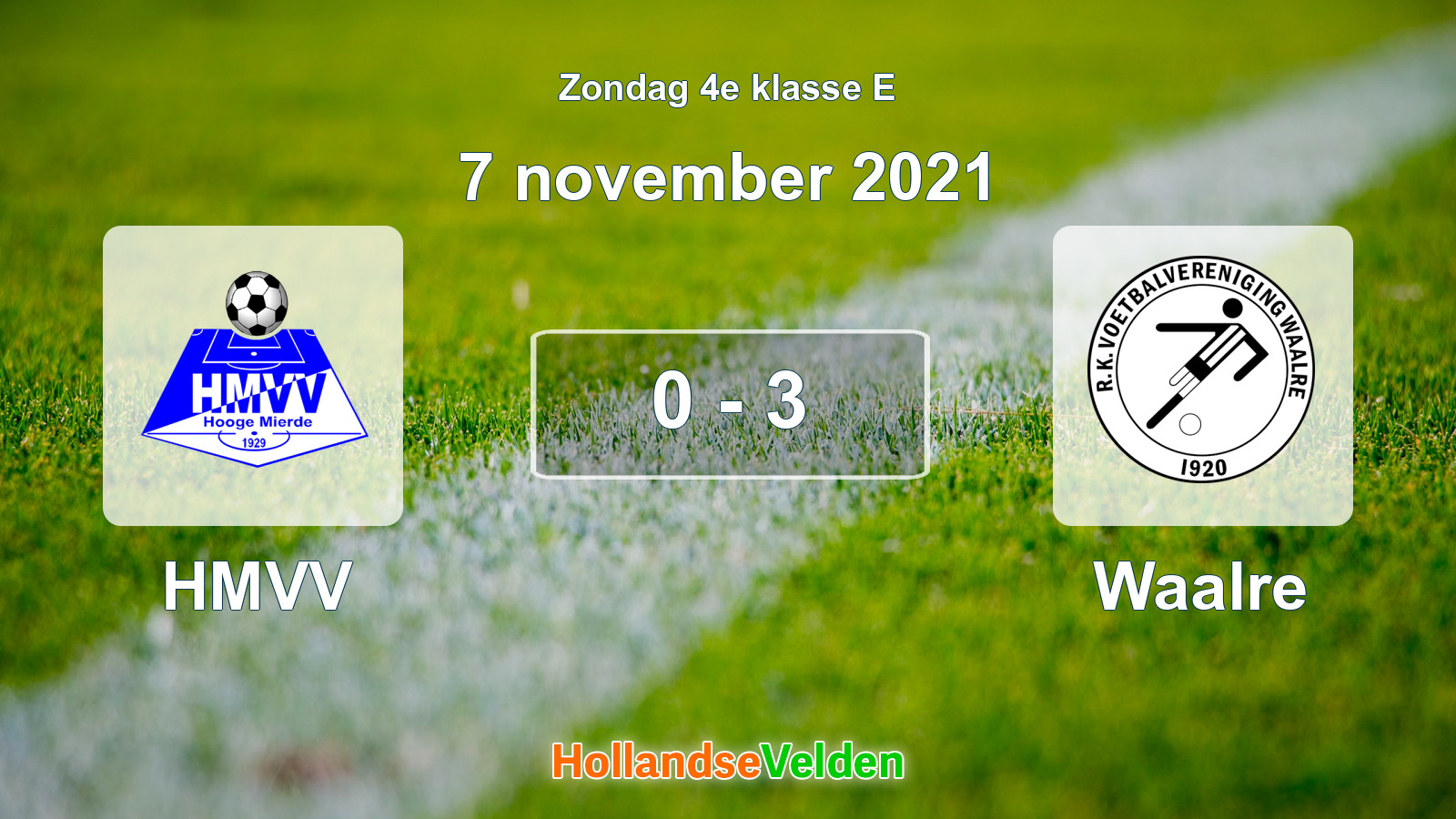 Gespeelde wedstrijd: HMVV - Waalre 0 - 3 (7 november 2021)