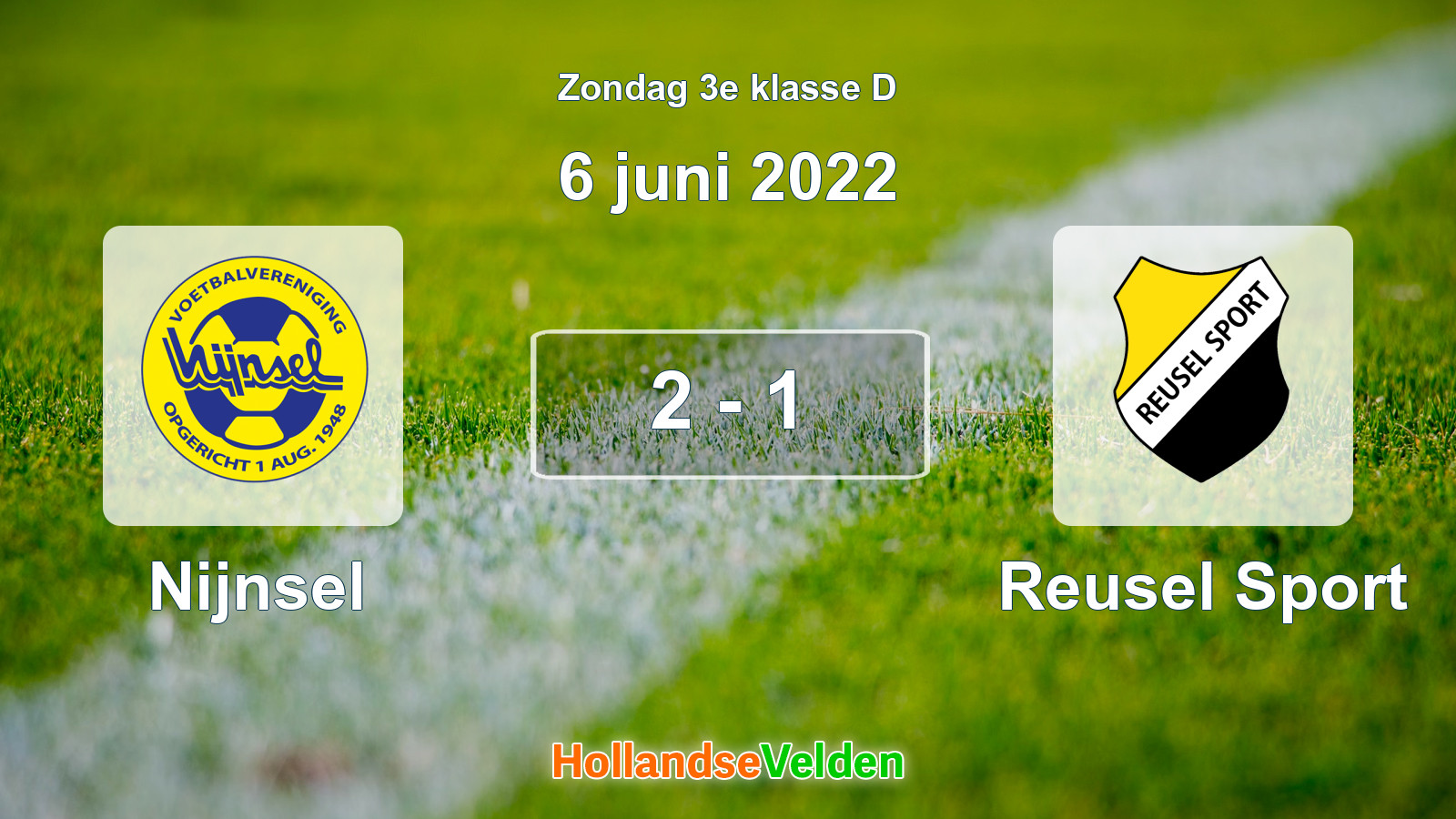 Gespeelde wedstrijd: Nijnsel - Reusel Sport 2 - 1 (6 juni 2022)