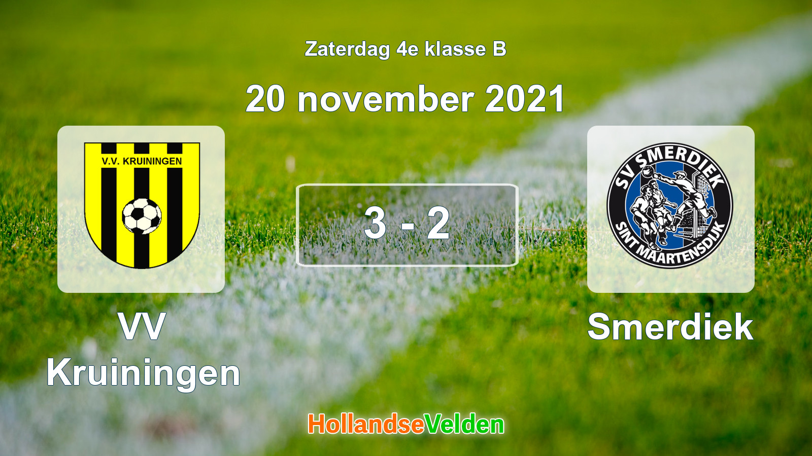 Gespeelde wedstrijd: VV Kruiningen - Smerdiek 3 - 2 (20 november 2021)