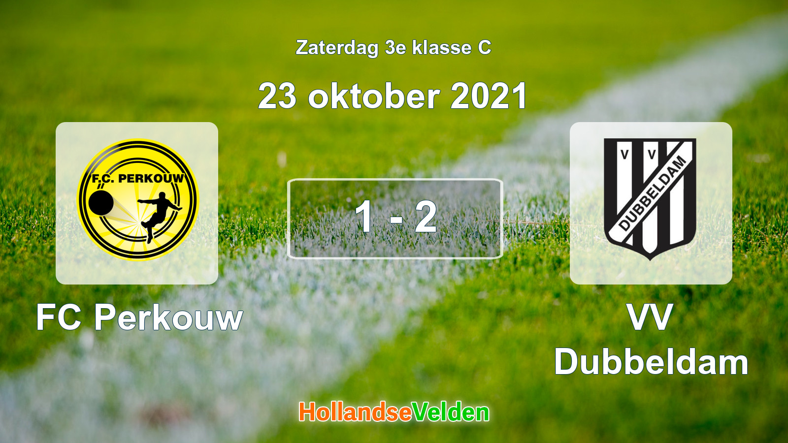 Gespeelde wedstrijd: FC Perkouw - VV Dubbeldam 1 - 2 (23 oktober 2021)