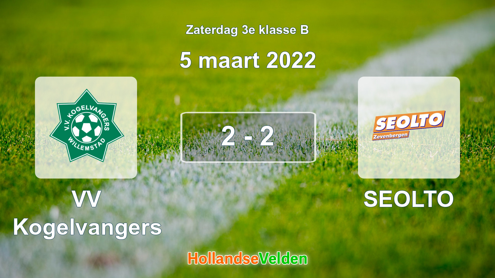 Gespeelde wedstrijd: VV Kogelvangers - SEOLTO 2 - 2 (5 maart 2022)