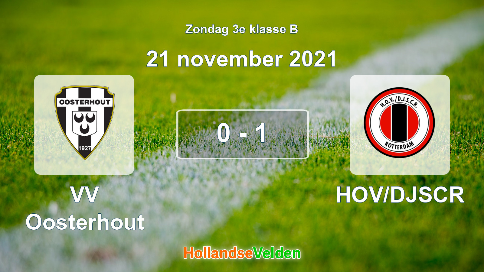 Gespeelde wedstrijd: VV Oosterhout - HOV/DJSCR 0 - 1 (21 november 2021)