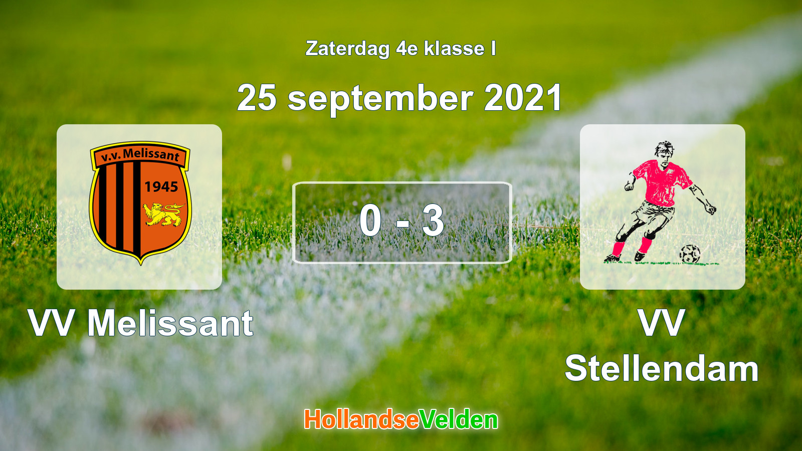Gespeelde wedstrijd: VV Melissant - VV Stellendam 0 - 3 (25 september 2021)