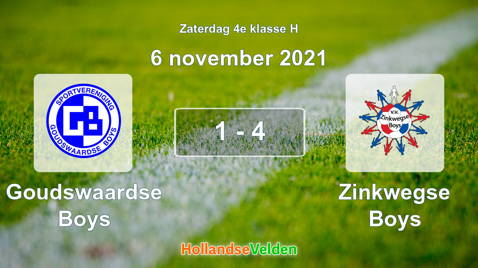 Gespeelde wedstrijd: Goudswaardse Boys - Zinkwegse Boys 1 - 4 (6 november 2021)