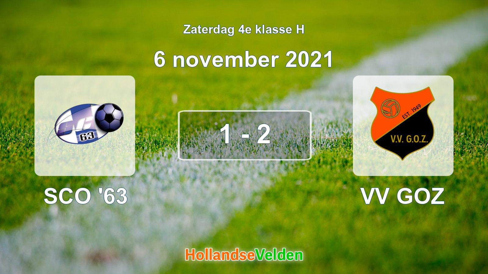 Gespeelde wedstrijd: SCO '63 - VV GOZ 1 - 2 (6 november 2021)