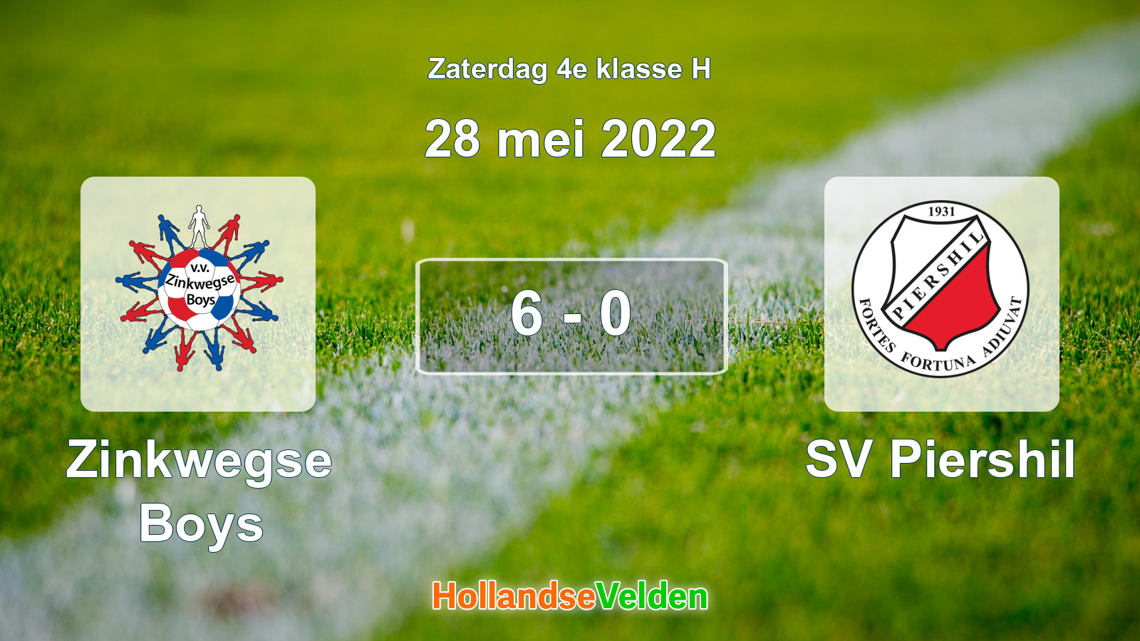 Gespeelde wedstrijd: Zinkwegse Boys - SV Piershil 6 - 0 (28 mei 2022)