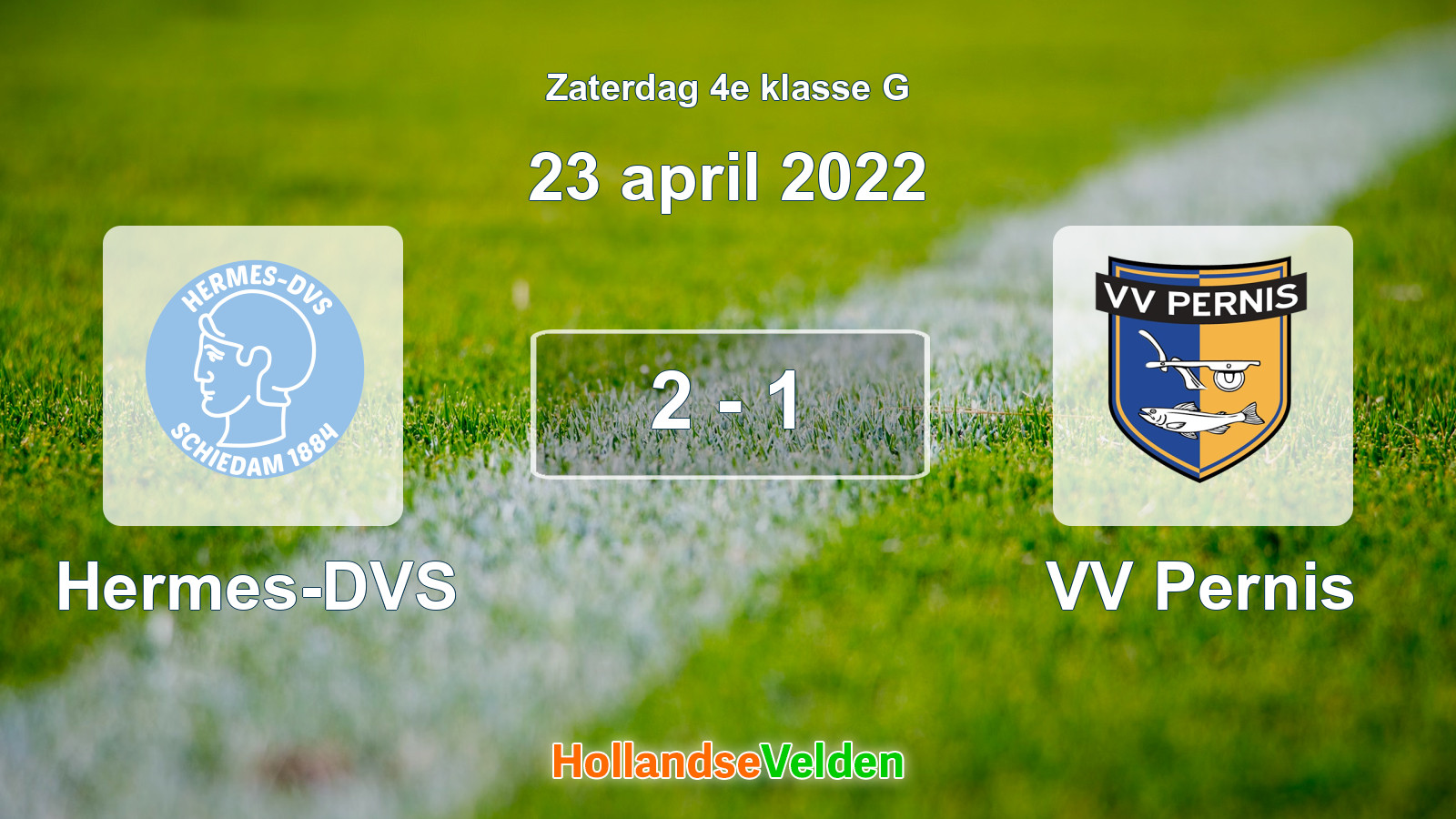 Gespeelde wedstrijd: Hermes-DVS - VV Pernis 2 - 1 (23 april 2022)