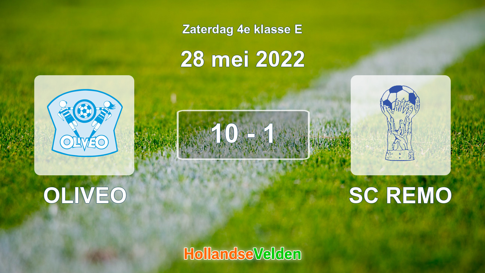 Gespeelde wedstrijd: OLIVEO - SC REMO 10 - 1 (28 mei 2022)