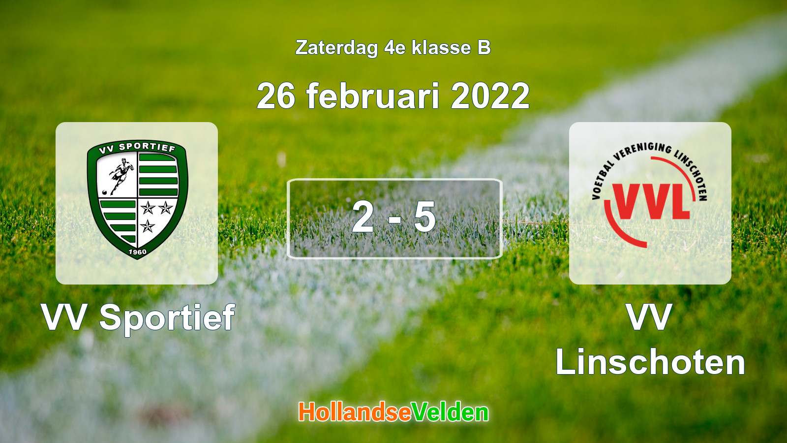 Gespeelde wedstrijd: VV Sportief - VV Linschoten 2 - 5 (26 februari 2022)