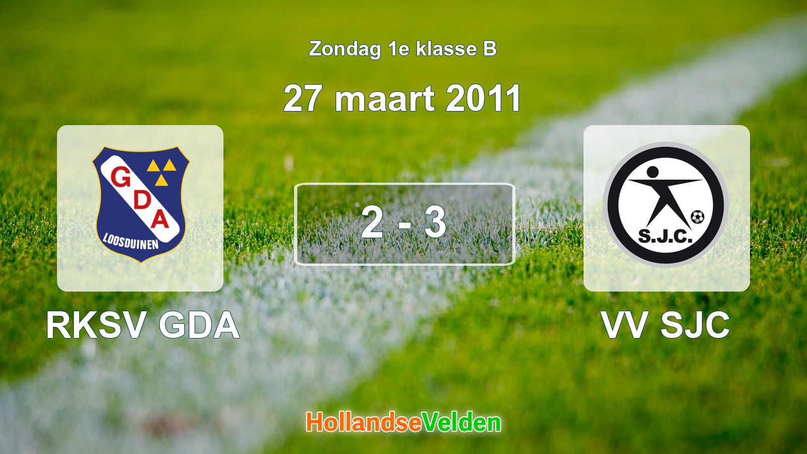 Gespeelde wedstrijd: RKSV GDA - VV SJC 2 - 3 (27 maart 2011)