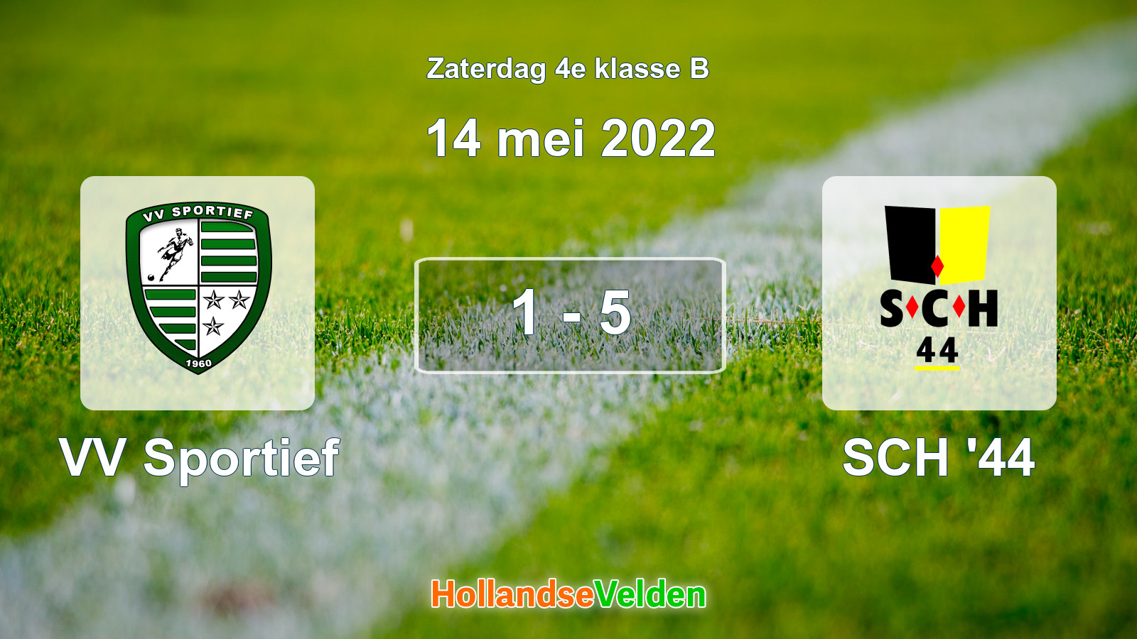 Gespeelde wedstrijd: VV Sportief - SCH '44 1 - 5 (14 mei 2022)