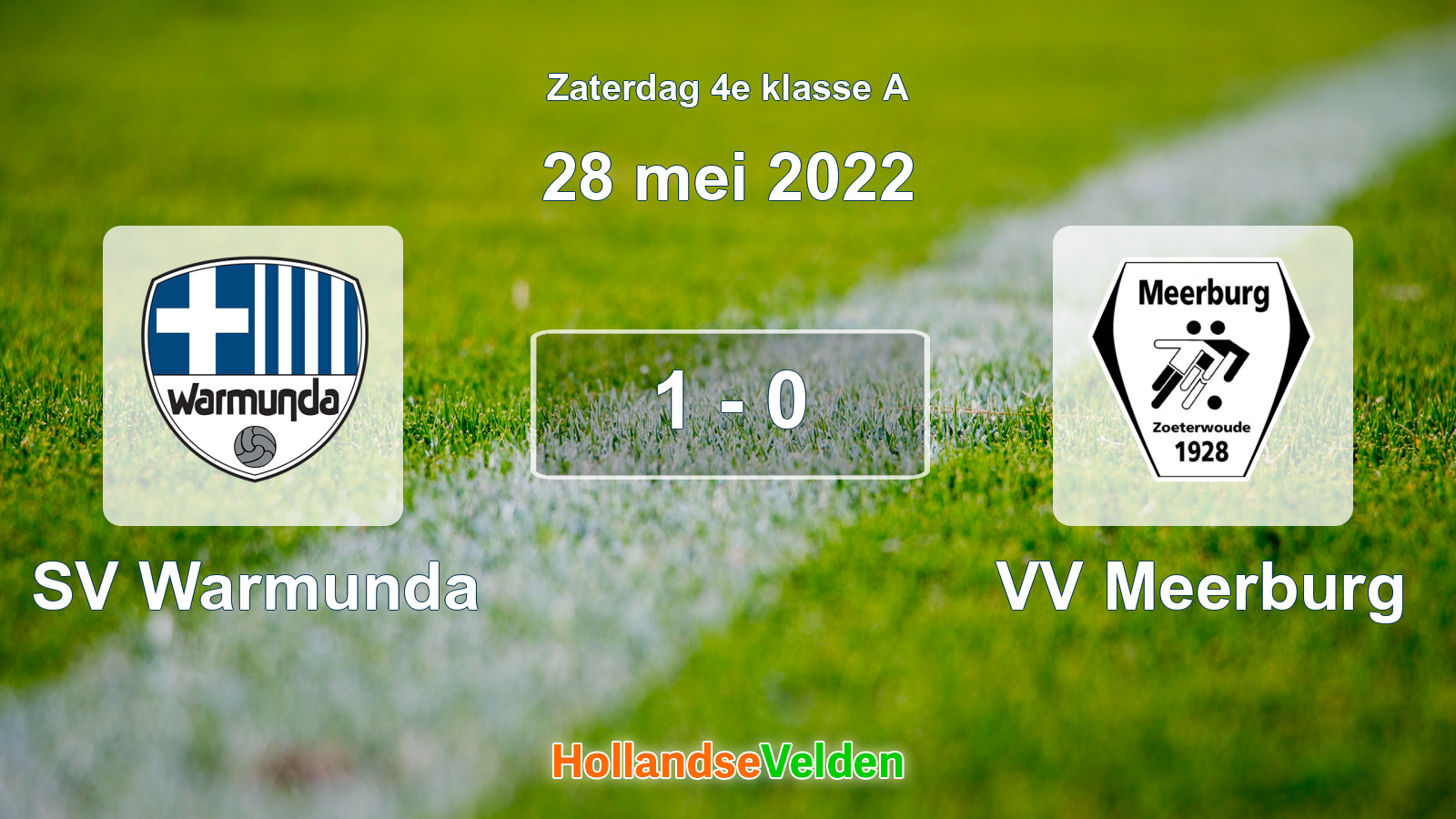 Gespeelde wedstrijd: SV Warmunda - VV Meerburg 1 - 0 (28 mei 2022)