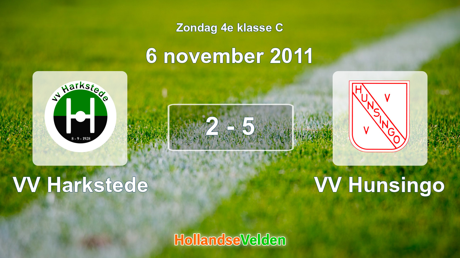 Gespeelde wedstrijd: VV Harkstede - VV Hunsingo 2 - 5 (6 november 2011)
