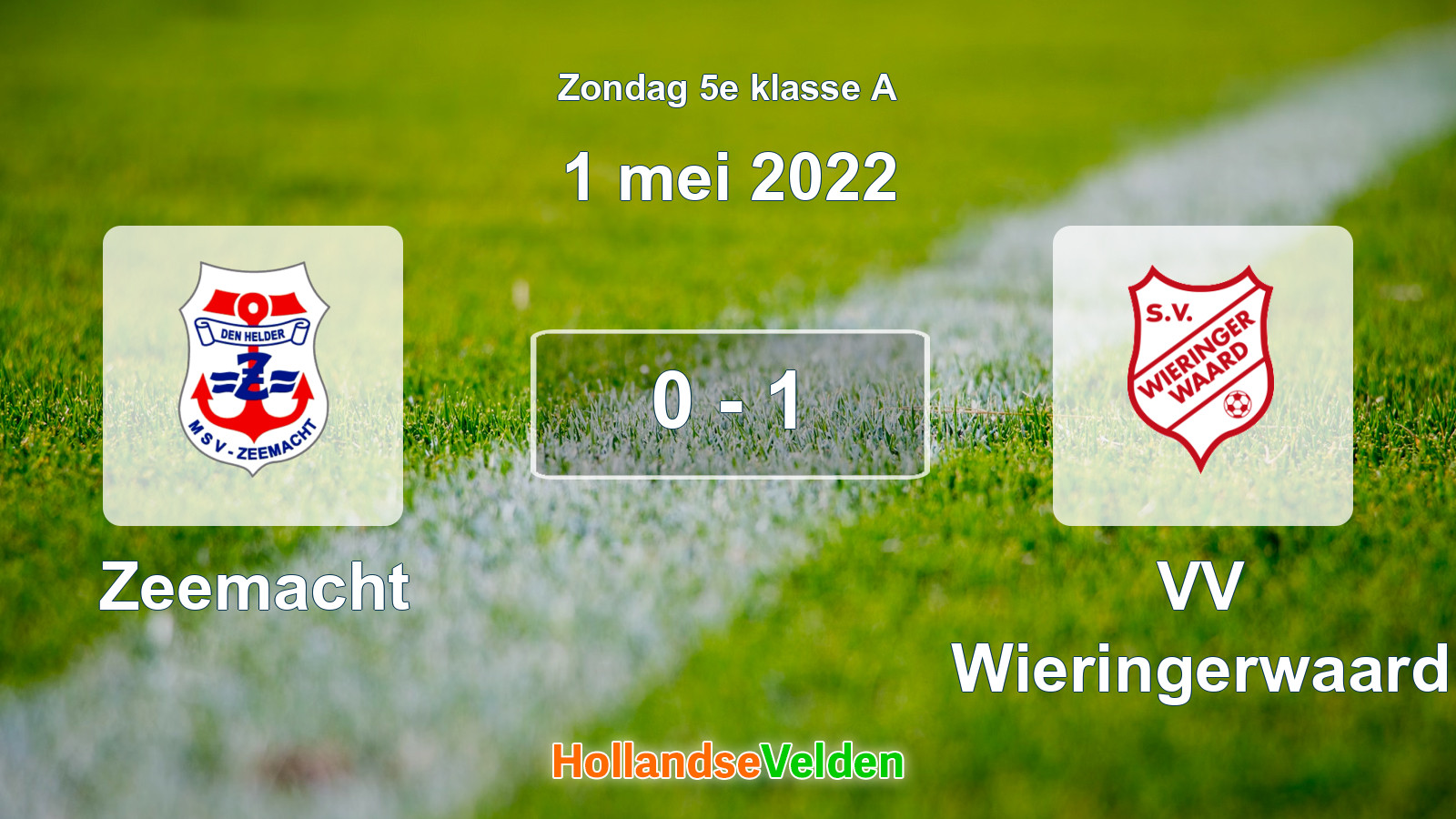 Gespeelde wedstrijd: Zeemacht - VV Wieringerwaard 0 - 1 (1 mei 2022)