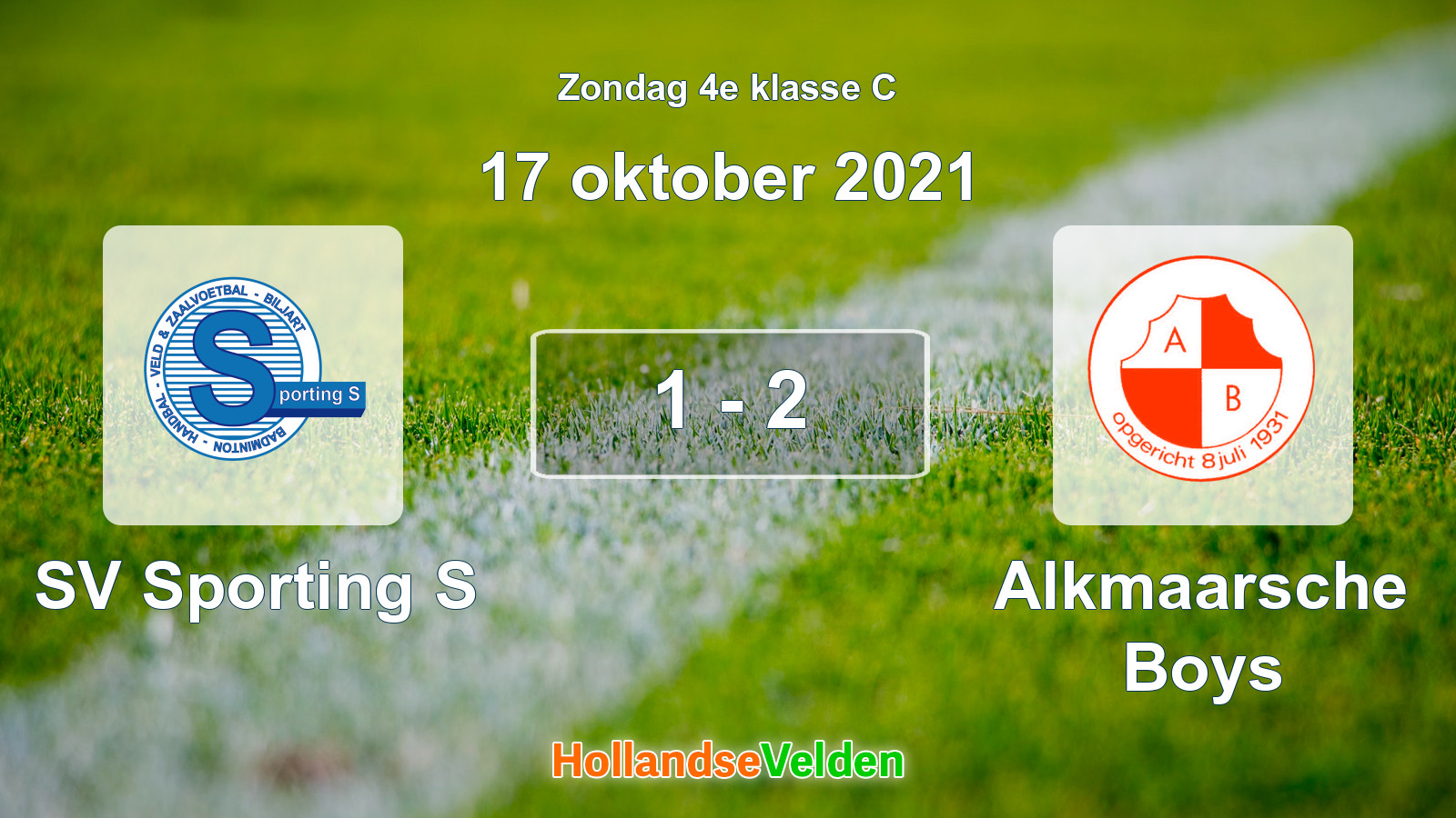 Gespeelde wedstrijd: SV Sporting S - Alkmaarsche Boys 1 - 2 (17 oktober 2021)