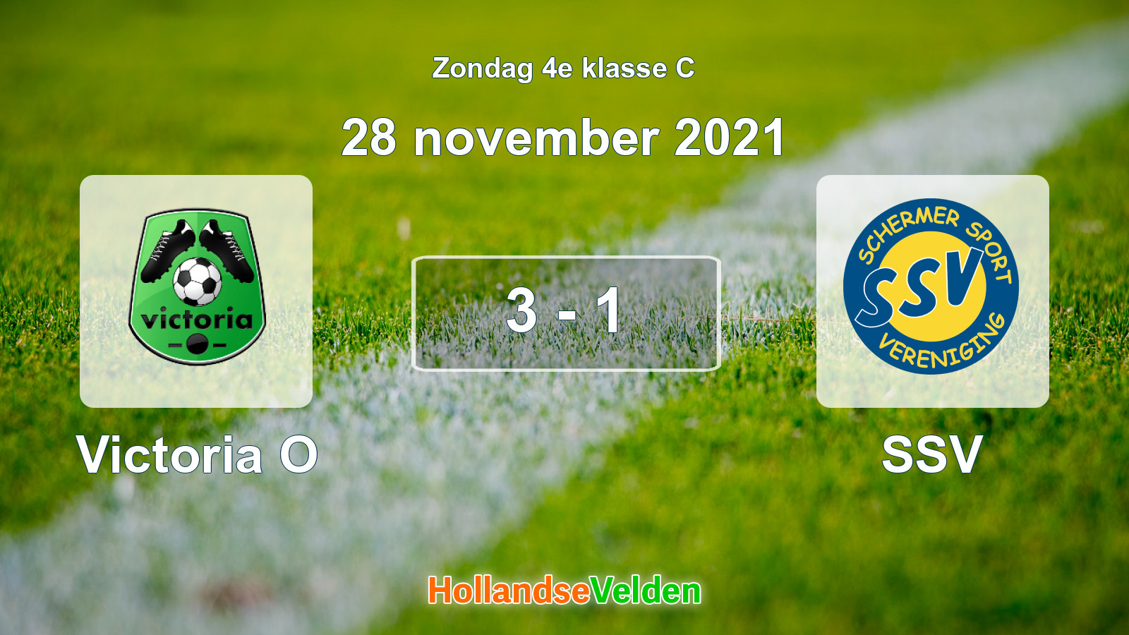 Gespeelde wedstrijd: Victoria O - SSV 3 - 1 (28 november 2021)