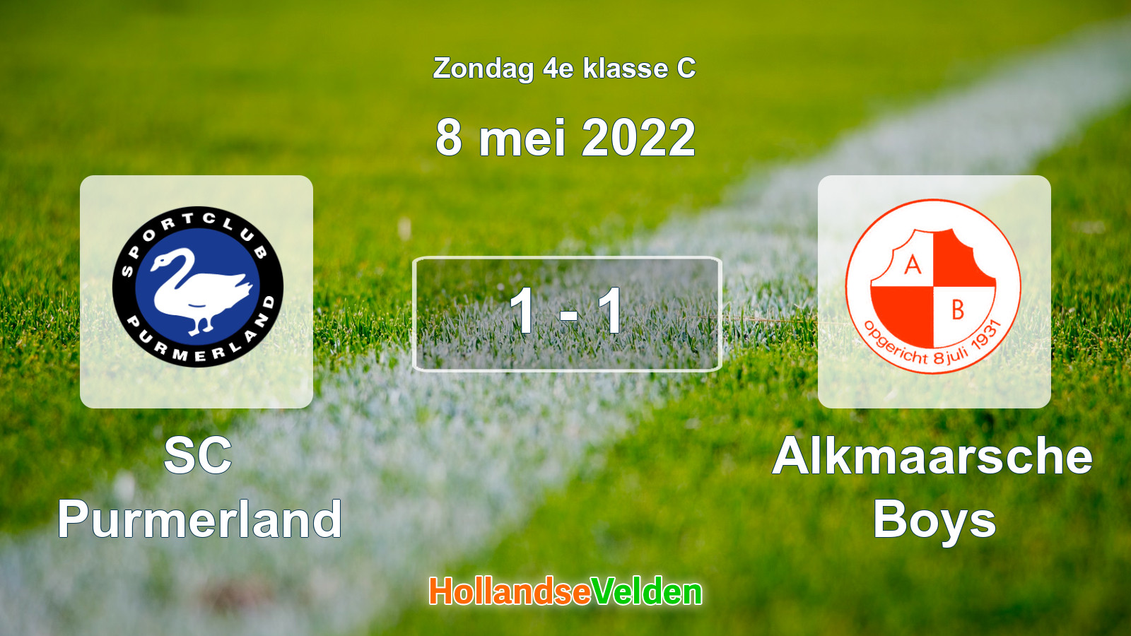 Gespeelde wedstrijd: SC Purmerland - Alkmaarsche Boys 1 - 1 (8 mei 2022)