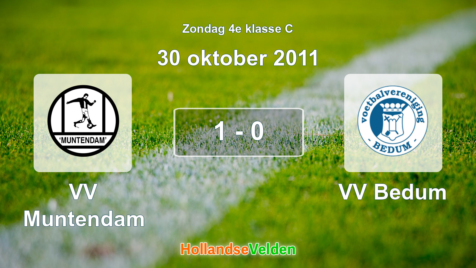 Gespeelde wedstrijd: VV Muntendam - VV Bedum 1 - 0 (30 oktober 2011)