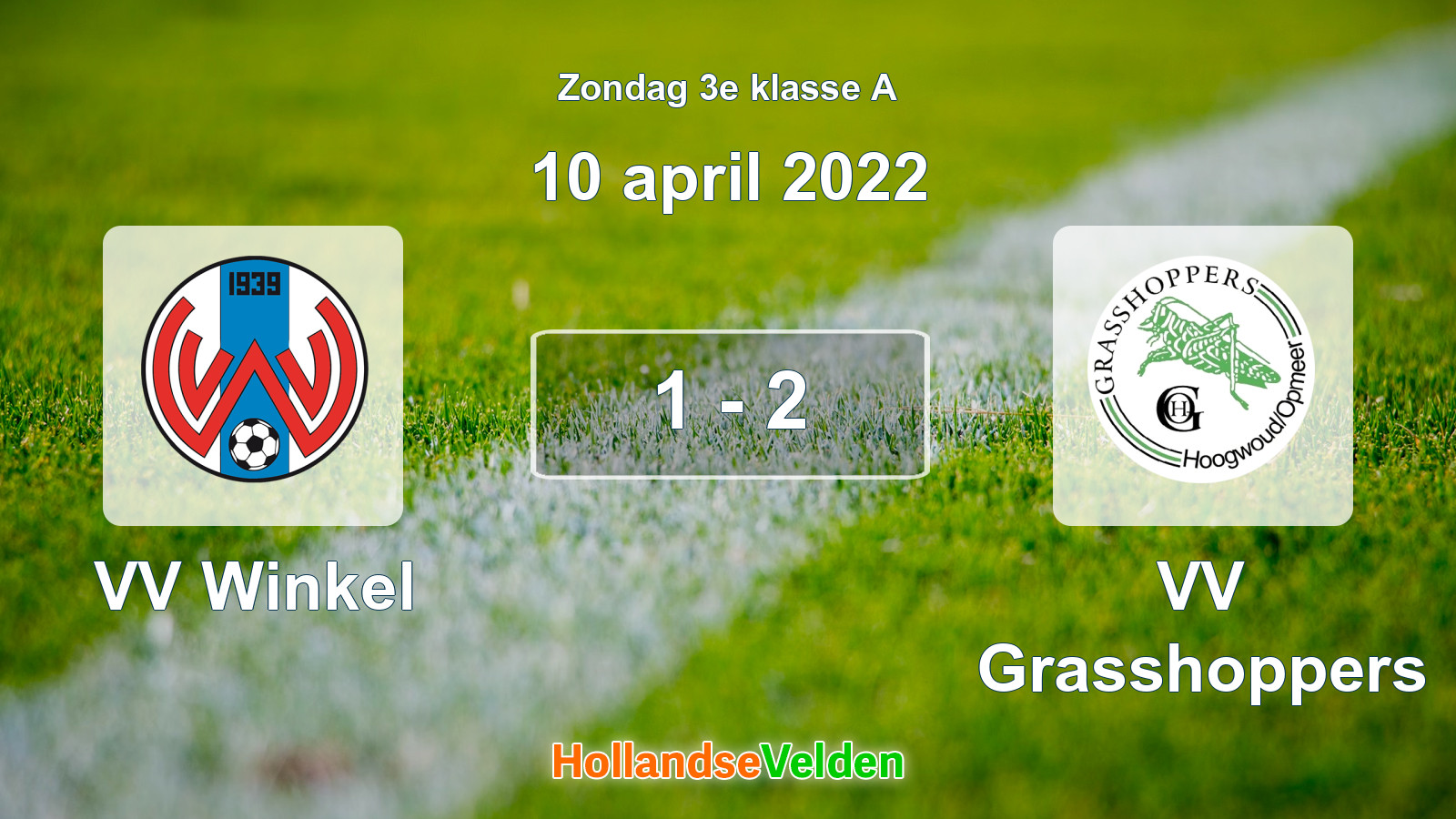 Gespeelde wedstrijd: VV Winkel - VV Grasshoppers 1 - 2 (10 april 2022)