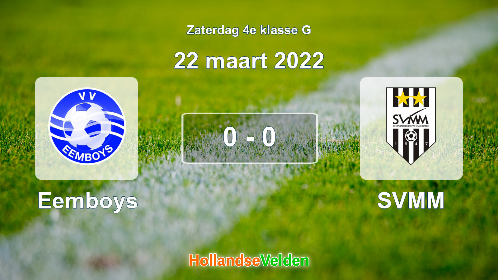Gespeelde wedstrijd: Eemboys - SVMM 0 - 0 (22 maart 2022)