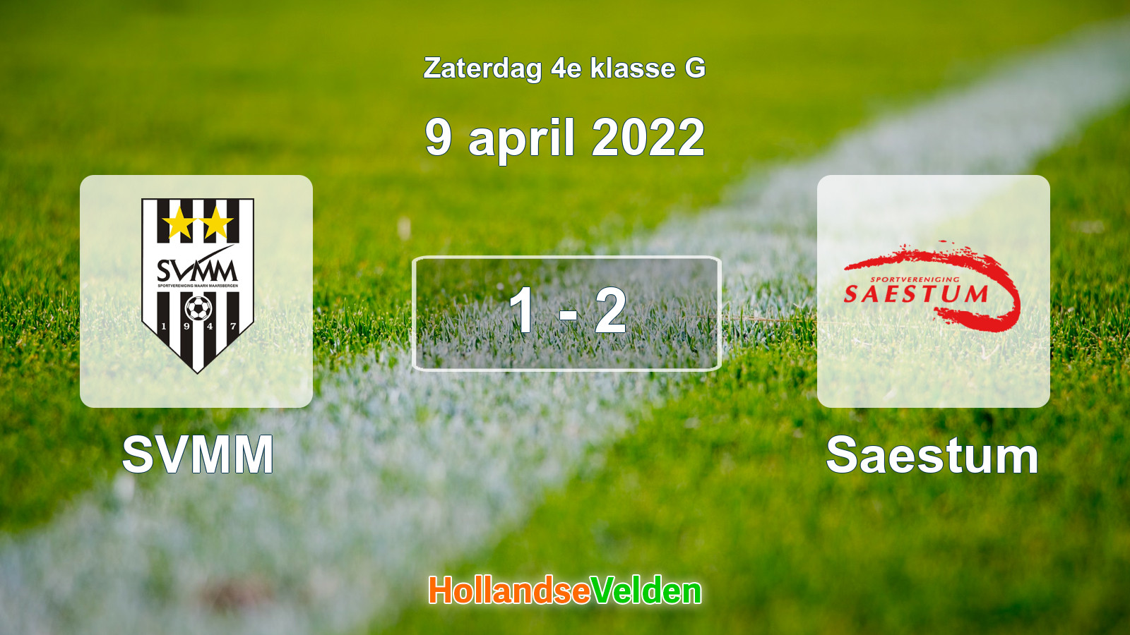 Gespeelde wedstrijd: SVMM - Saestum 1 - 2 (9 april 2022)