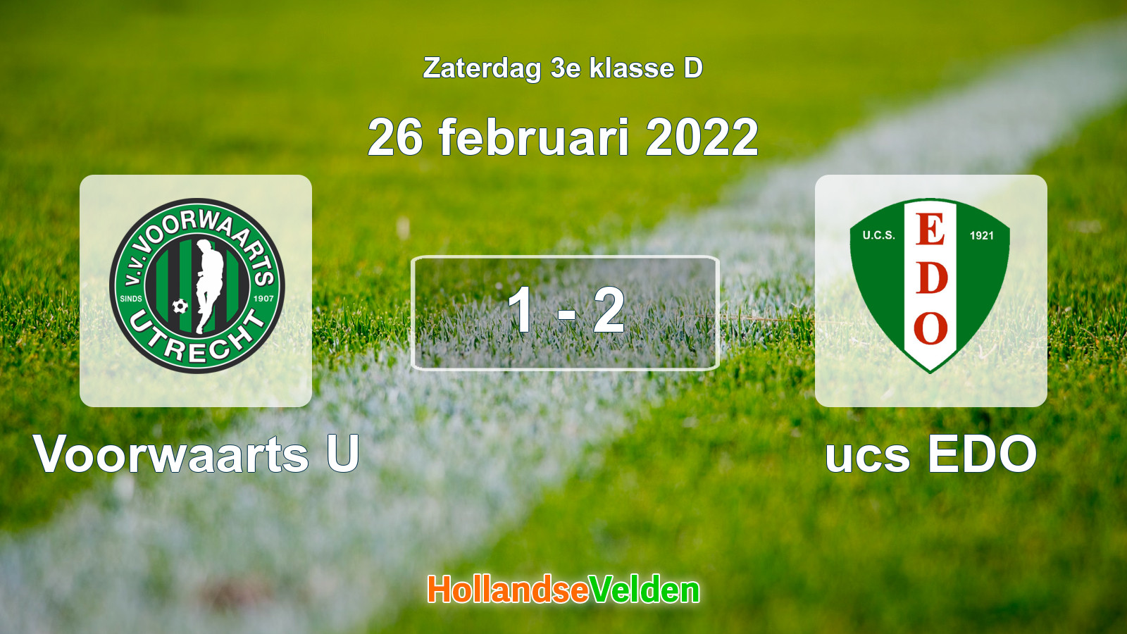 Gespeelde wedstrijd: Voorwaarts U - ucs EDO 1 - 2 (26 februari 2022)