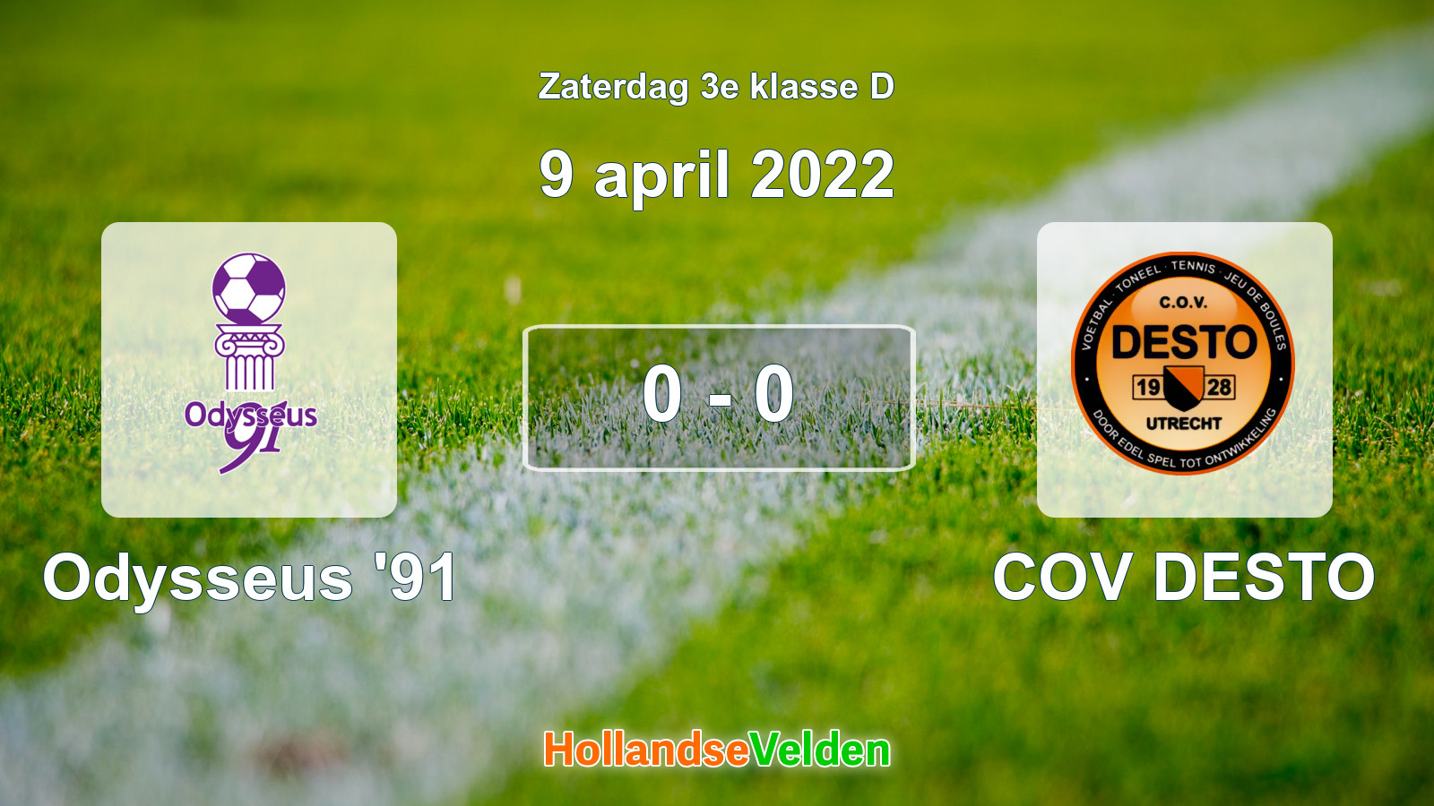 Gespeelde wedstrijd: Odysseus '91 - COV DESTO 0 - 0 (9 april 2022)