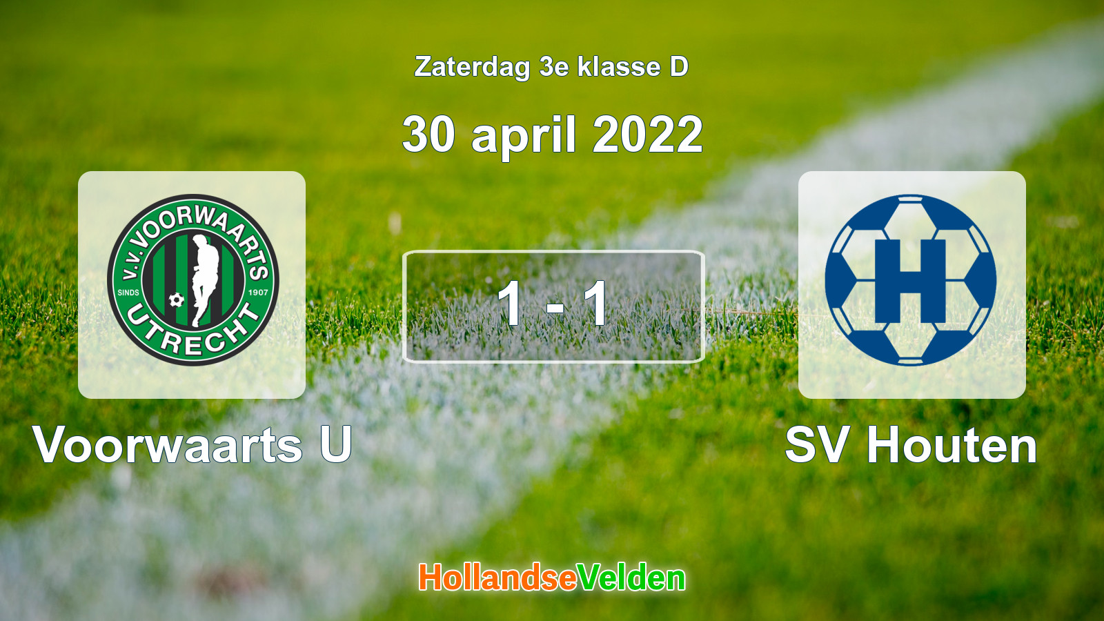 Gespeelde wedstrijd: Voorwaarts U - SV Houten 1 - 1 (30 april 2022)