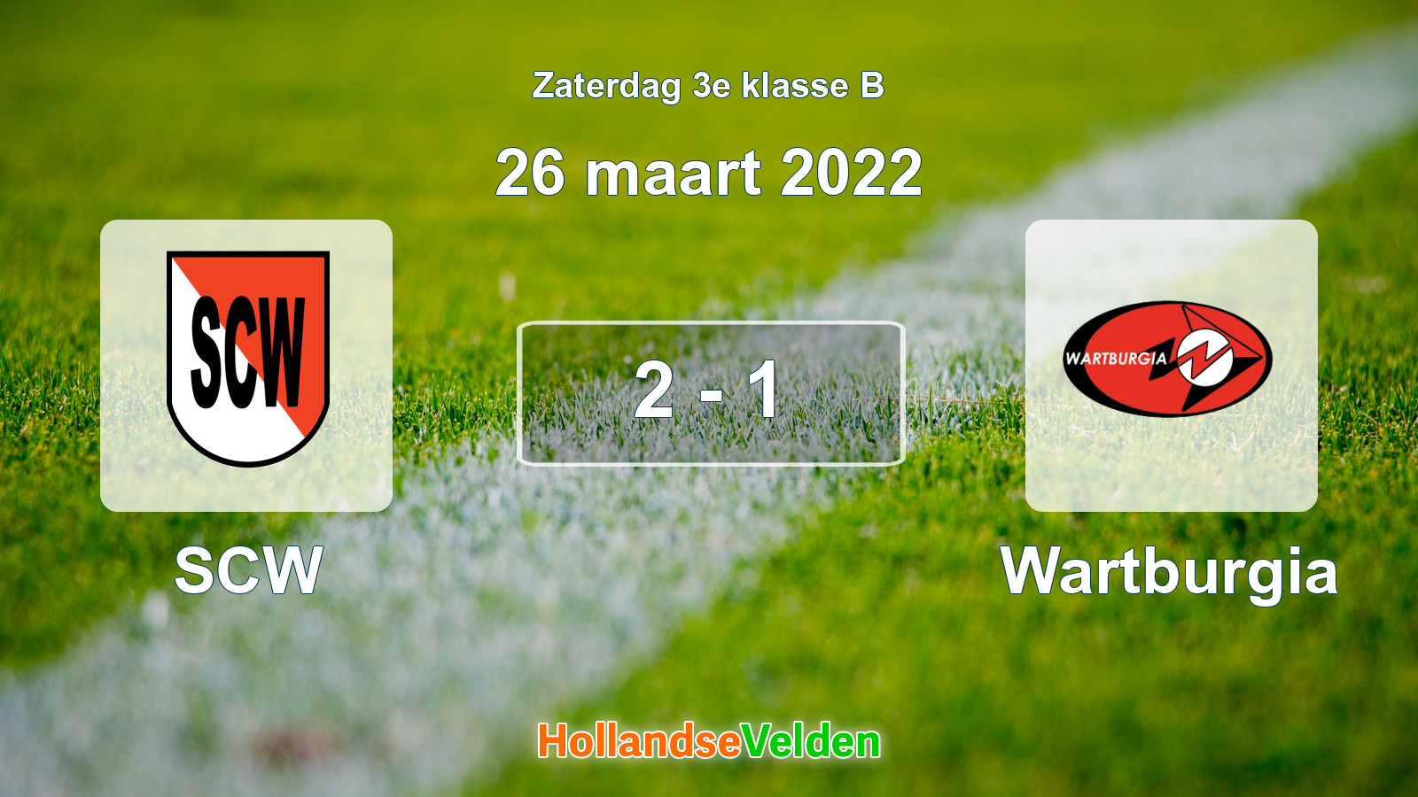 Gespeelde wedstrijd: SCW - Wartburgia 2 - 1 (26 maart 2022)