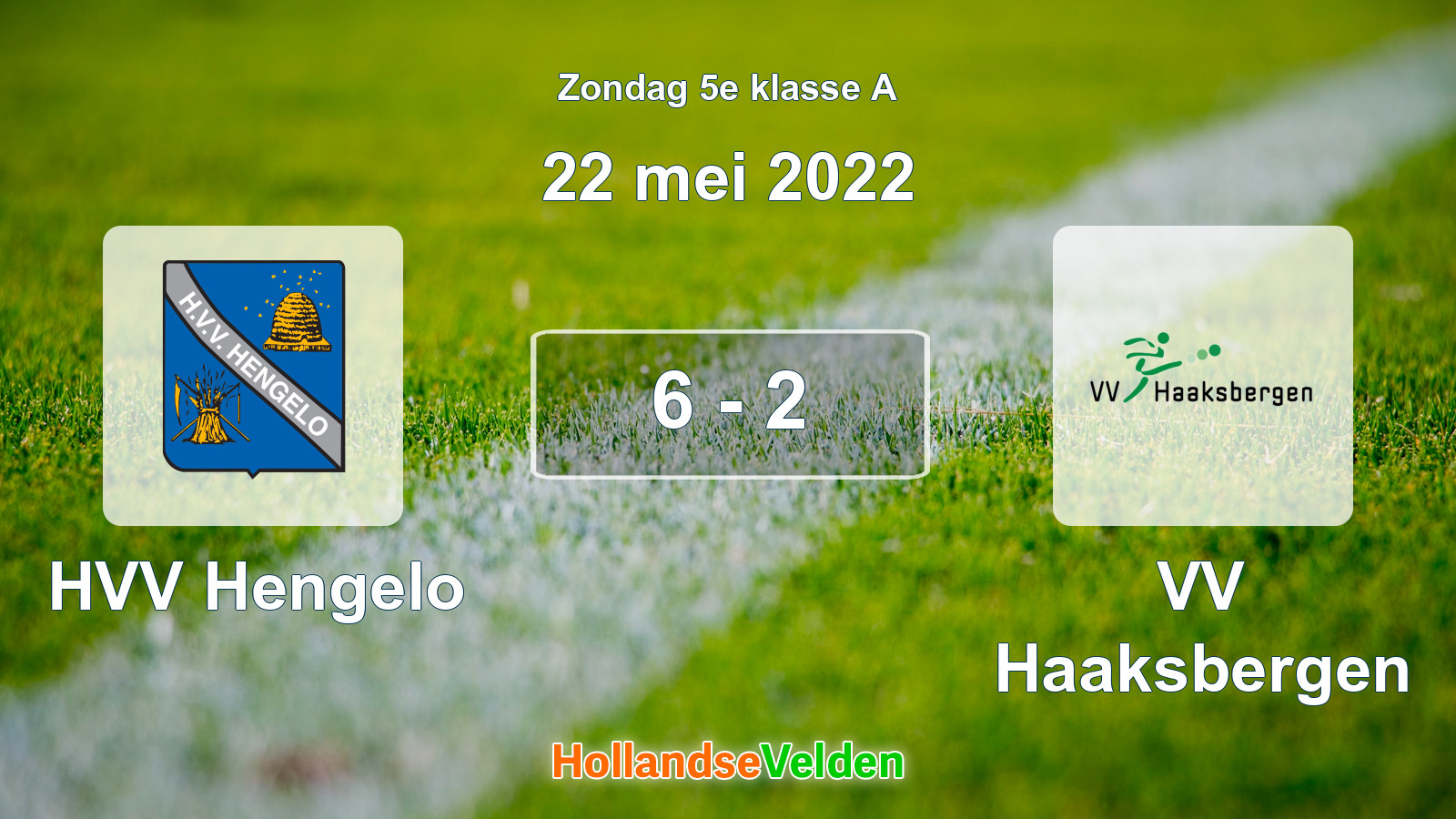Gespeelde wedstrijd: HVV Hengelo - VV Haaksbergen 6 - 2 (22 mei 2022)