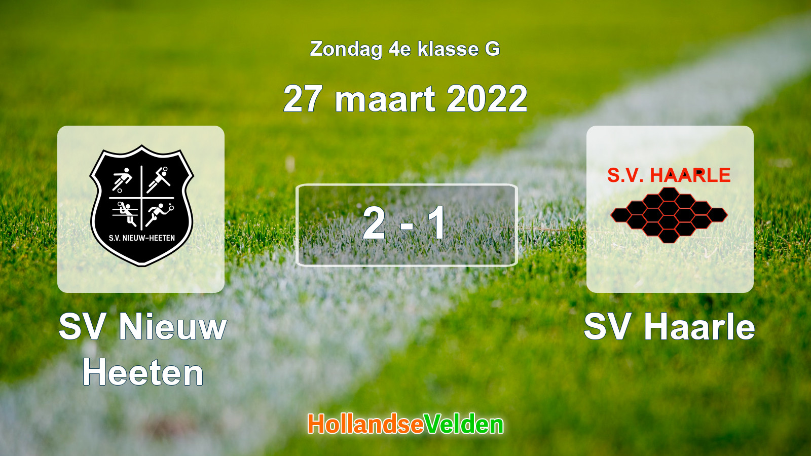 Gespeelde wedstrijd: SV Nieuw Heeten - SV Haarle 2 - 1 (27 maart 2022)