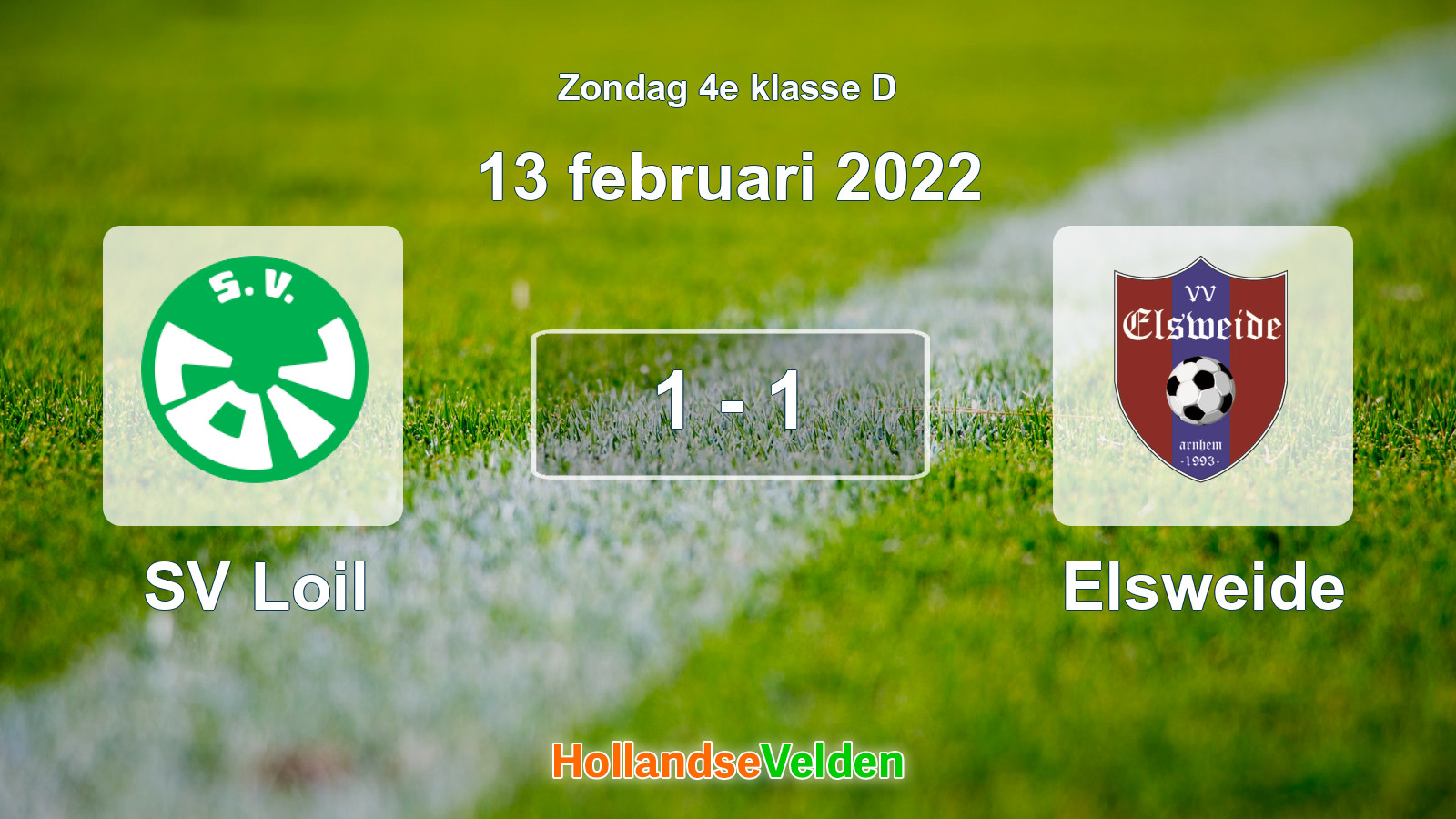 Gespeelde wedstrijd: SV Loil - Elsweide 1 - 1 (13 februari 2022)