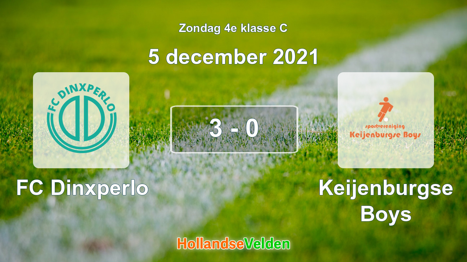 Gespeelde wedstrijd: FC Dinxperlo - Keijenburgse Boys 3 - 0 (5 december 2021)