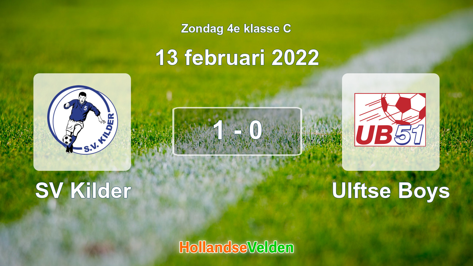 Gespeelde wedstrijd: SV Kilder - Ulftse Boys 1 - 0 (13 februari 2022)