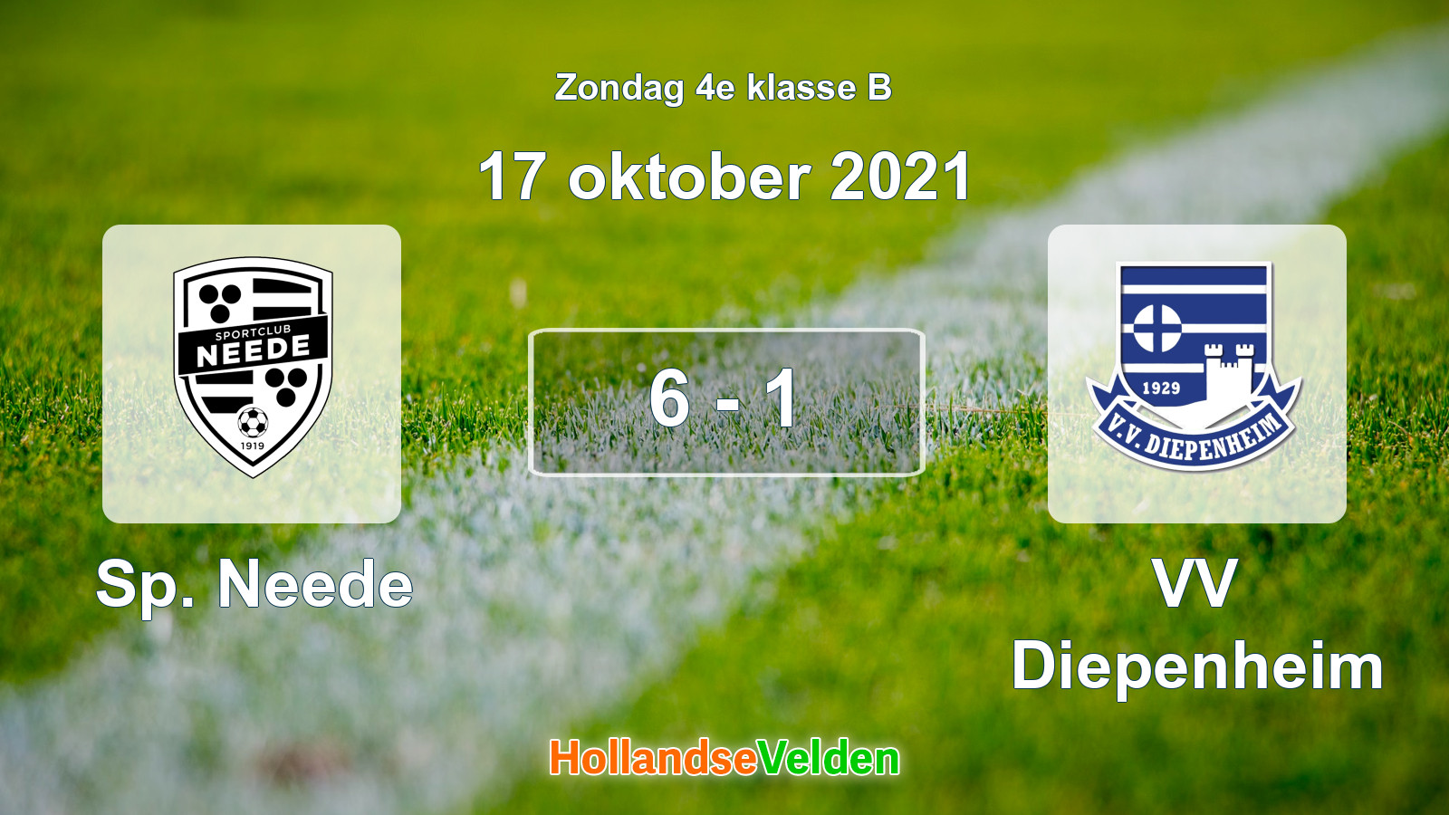 Gespeelde wedstrijd: Sp. Neede - VV Diepenheim 6 - 1 (17 oktober 2021)