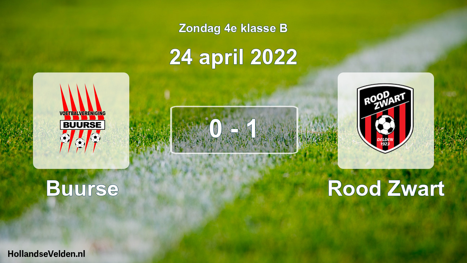 Gespeelde wedstrijd: Buurse - Rood Zwart 0 - 1 (24 april 2022)