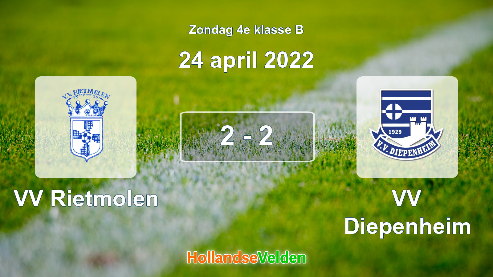 Gespeelde wedstrijd: VV Rietmolen - VV Diepenheim 2 - 2 (24 april 2022)