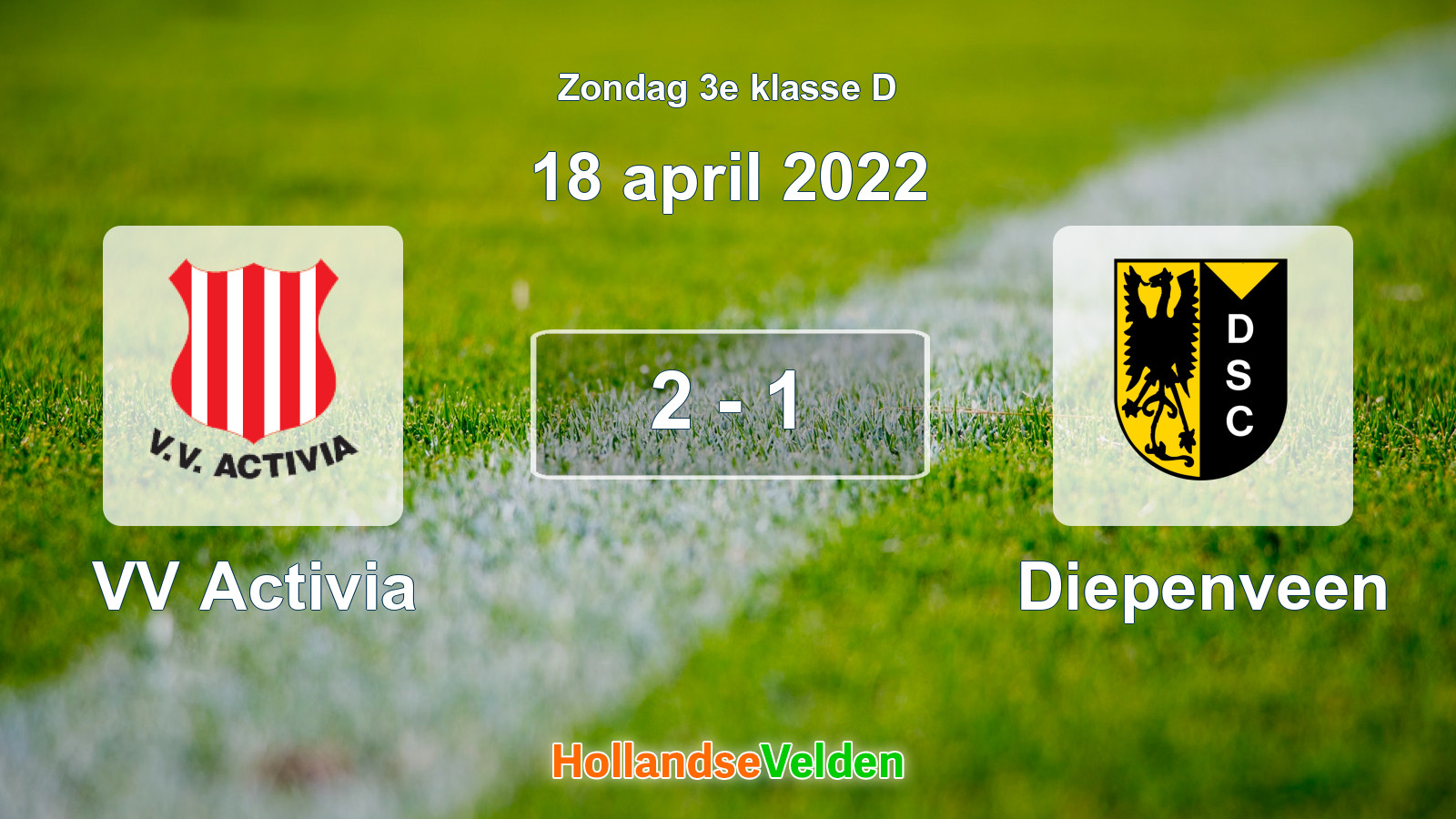Gespeelde wedstrijd: VV Activia - Diepenveen 2 - 1 (18 april 2022)