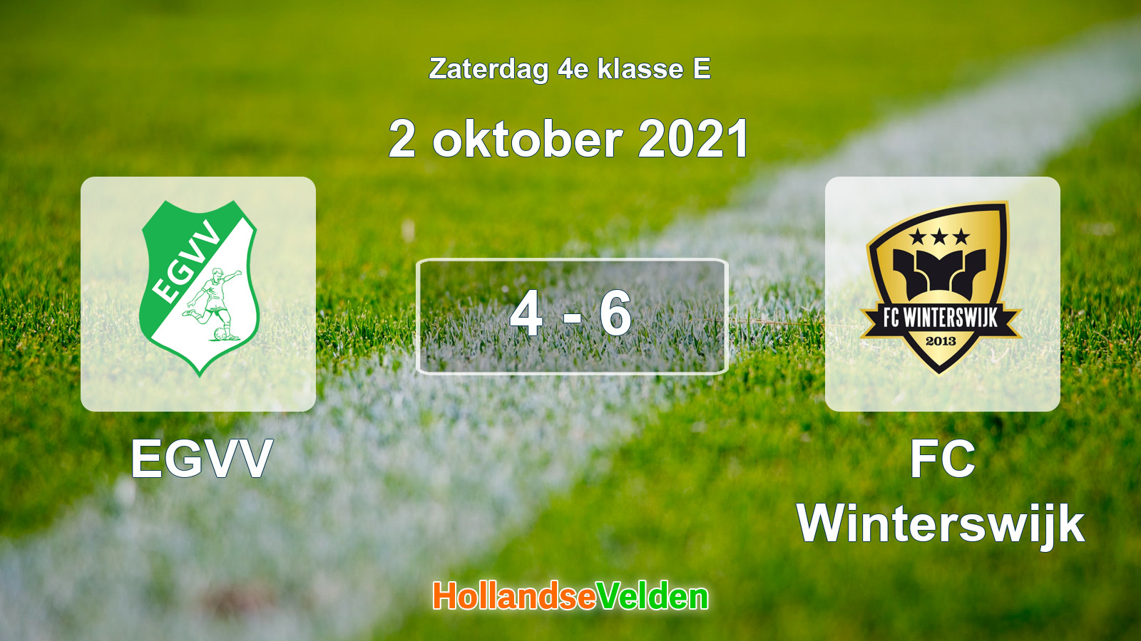 Gespeelde wedstrijd: EGVV - FC Winterswijk 4 - 6 (2 oktober 2021)