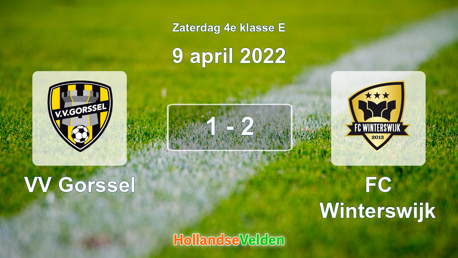 Gespeelde wedstrijd: VV Gorssel - FC Winterswijk 1 - 2 (9 april 2022)