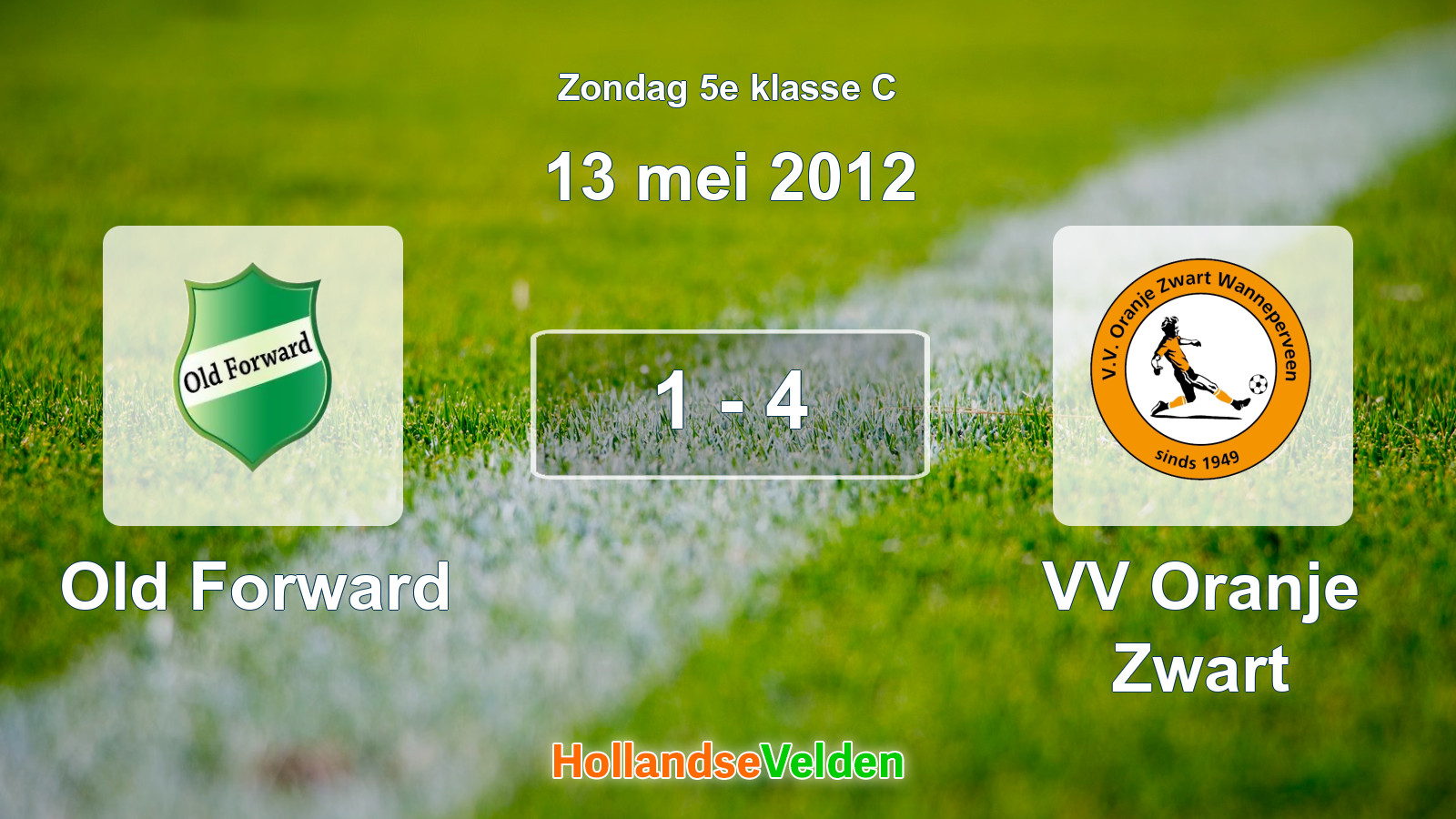 Gespeelde wedstrijd: Old Forward - VV Oranje Zwart 1 - 4 (13 mei 2012)