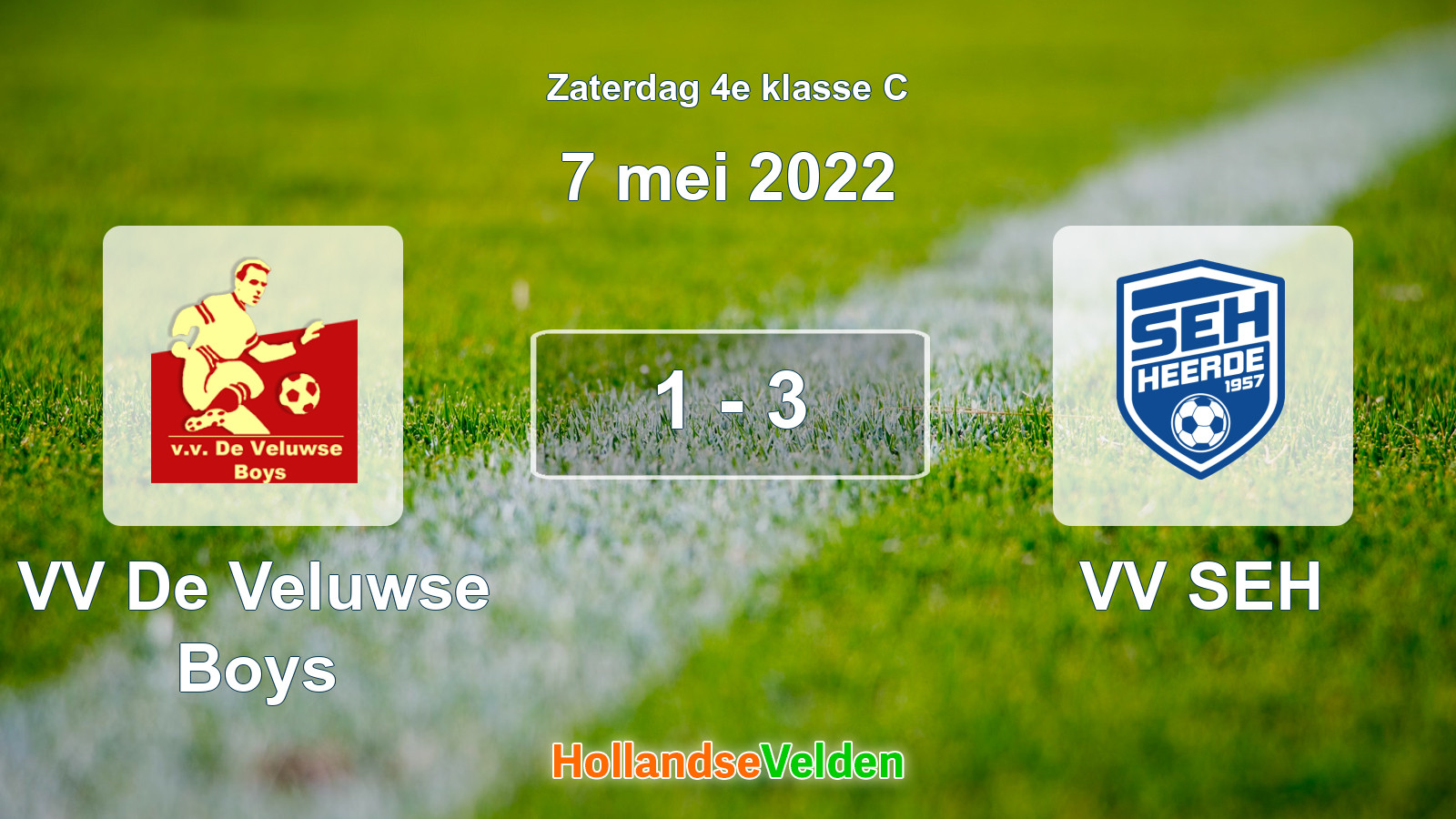Gespeelde wedstrijd: VV De Veluwse Boys - VV SEH 1 - 3 (7 mei 2022)