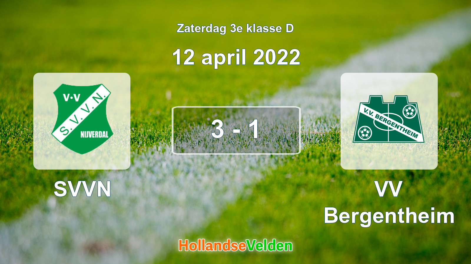 Gespeelde wedstrijd: SVVN - VV Bergentheim 3 - 1 (12 april 2022)