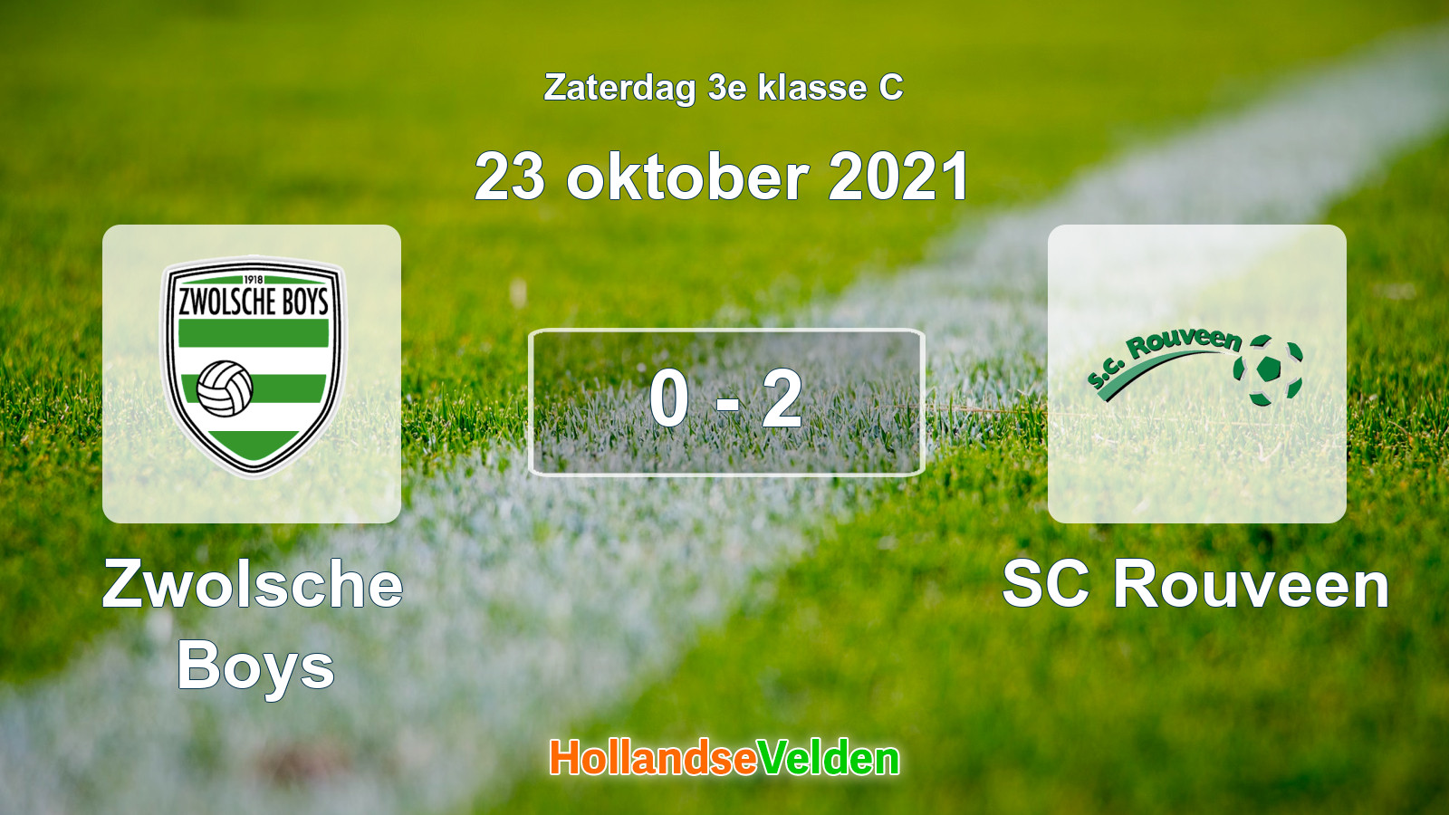 Gespeelde wedstrijd: Zwolsche Boys - SC Rouveen 0 - 2 (23 oktober 2021)