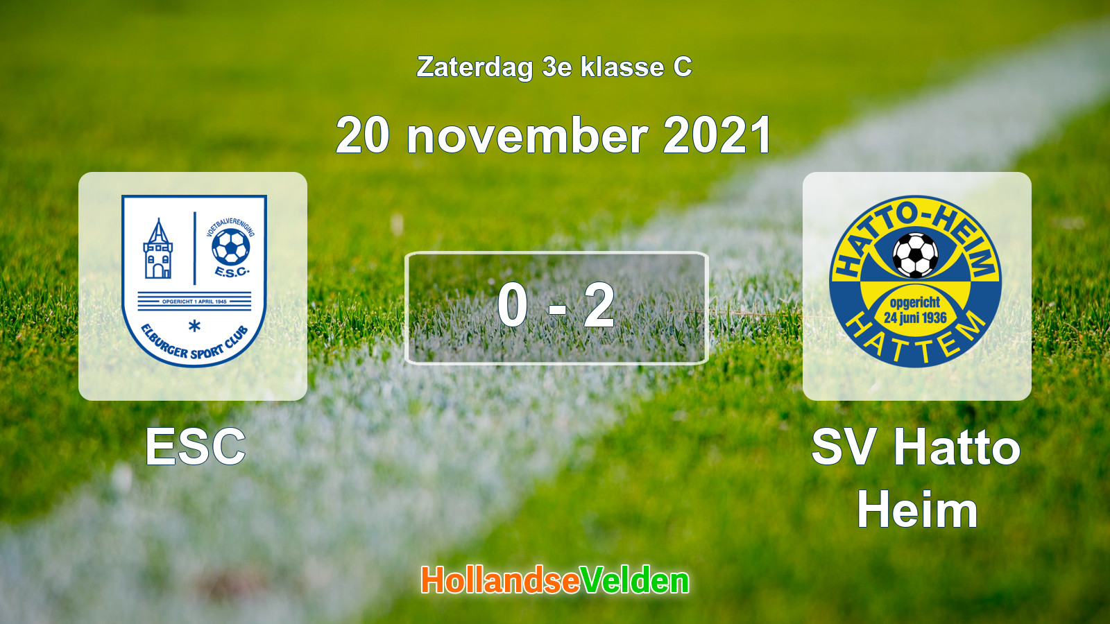 Gespeelde wedstrijd: ESC - SV Hatto Heim 0 - 2 (20 november 2021)
