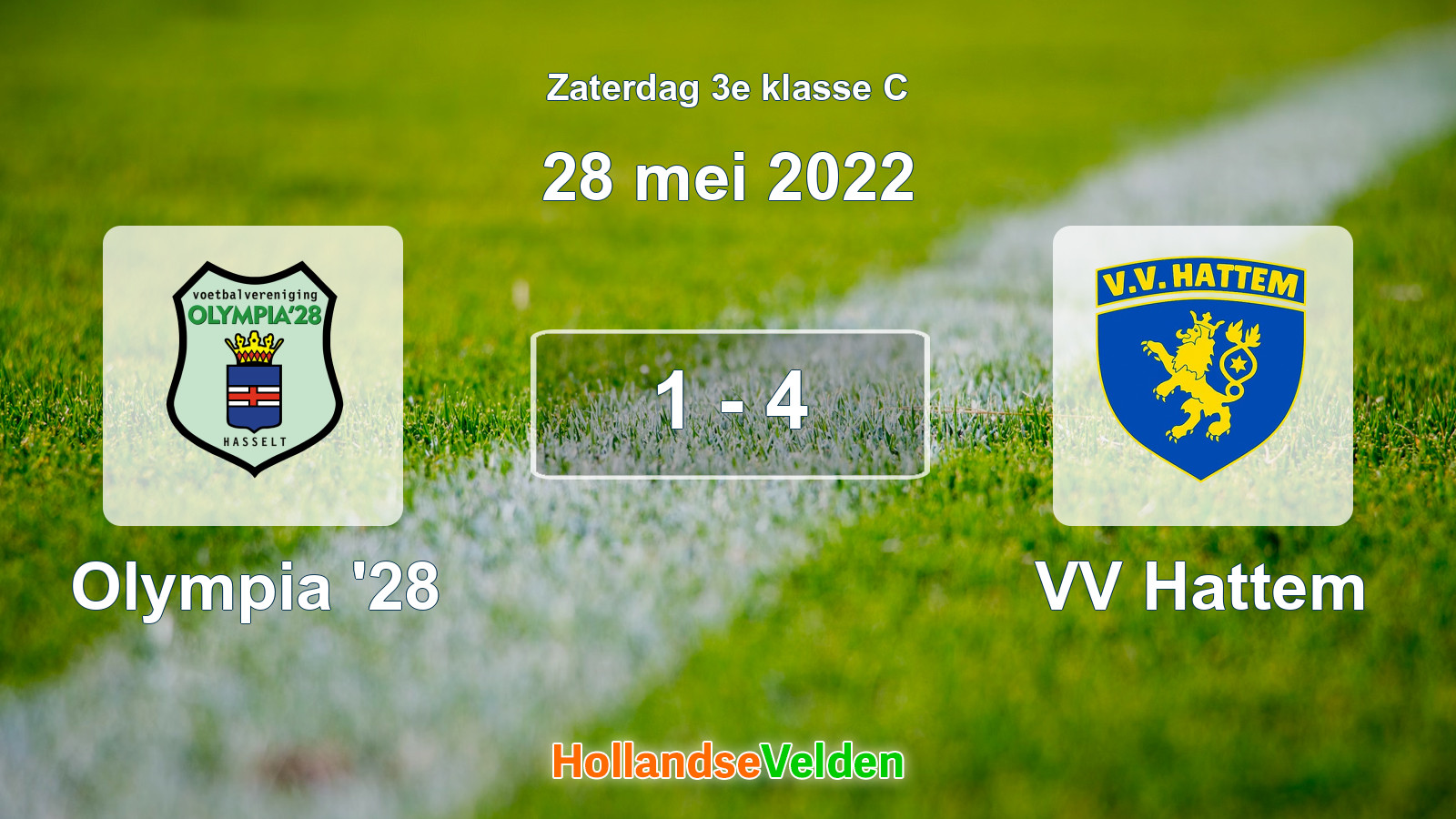 Gespeelde wedstrijd: Olympia '28 - VV Hattem 1 - 4 (28 mei 2022)
