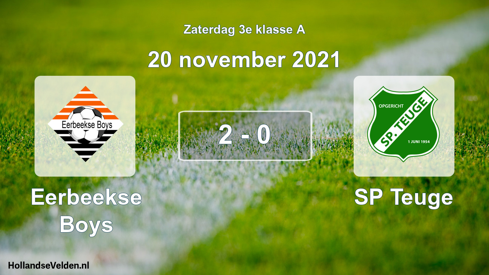 Gespeelde wedstrijd: Eerbeekse Boys - SP Teuge 2 - 0 (20 november 2021)