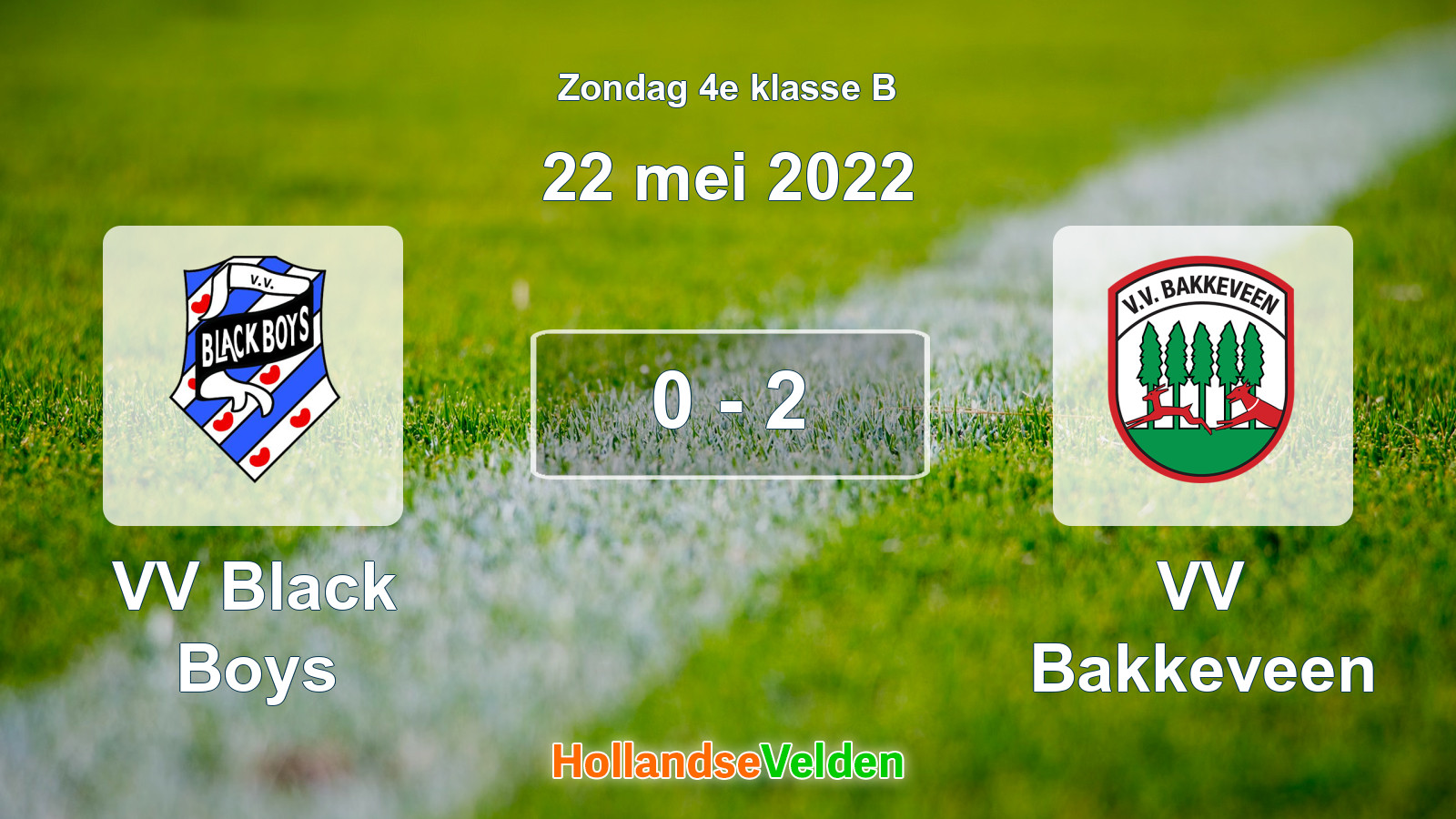 Gespeelde wedstrijd: VV Black Boys - VV Bakkeveen 0 - 2 (22 mei 2022)