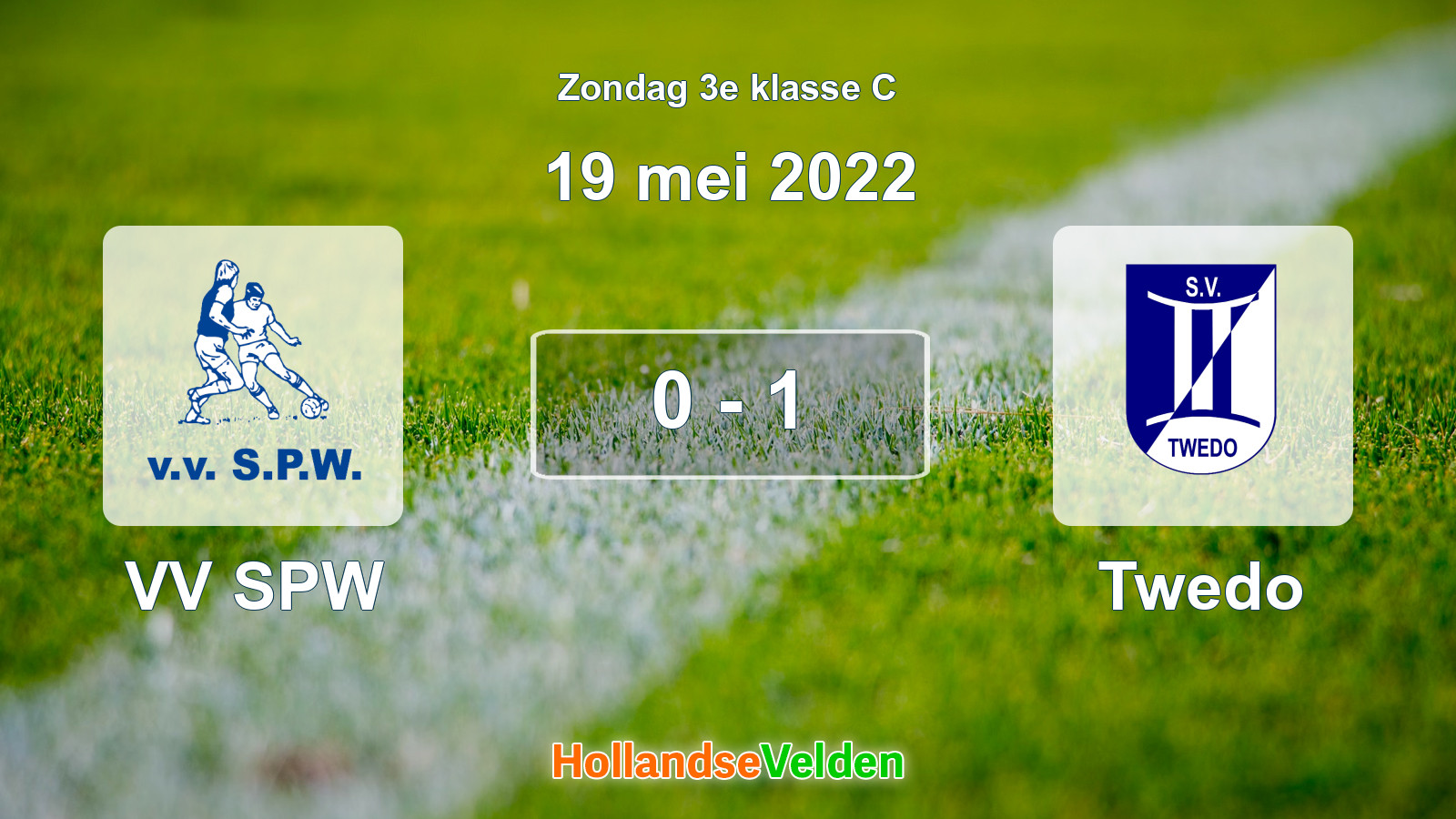 Gespeelde wedstrijd: VV SPW - Twedo 0 - 1 (19 mei 2022)